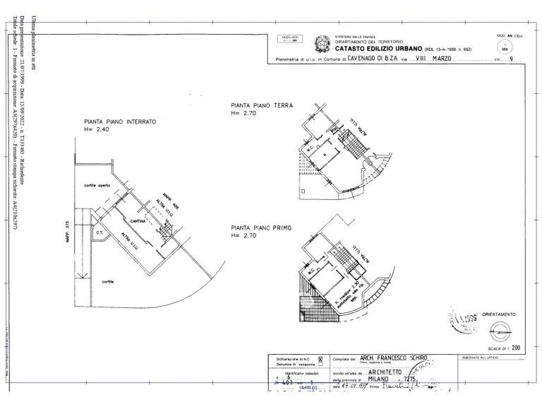 villa cavenago brianza planimetria 02